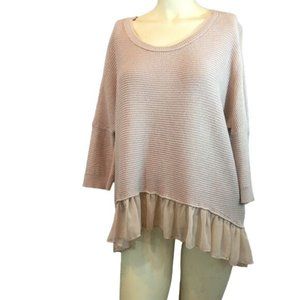 AEO High Low 3/4 Sleeved Sweater M